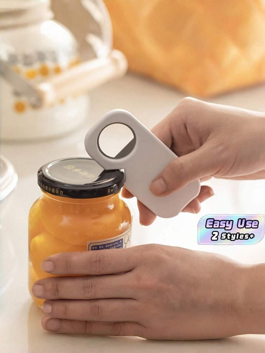 Stainless Steel Bottle Opener – Three-In-One Screw Cap Tool For Home Use, Ideal For Opening Canned Goods And Beer Bottles – Grips Well And Saves Effort. - View 1
