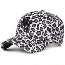 Dealstrict 1pc Women's NY Leopard Letter Embroidered Baseball Cap, Casual Street Fashion Hat For Spring, Autumn Season, Traveling, Vacation, Beach - Multicolor - View 9