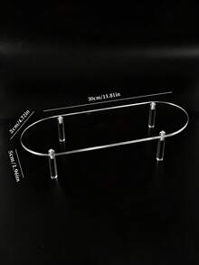 1pc,1/2/3/4 Tier,Round Corner Transparent Acrylic Tiered Figurine Display Shelf, Transparent Acrylic Multi-Tier Figurine & Cosmetics Small Decor Display Stand - Clear - View 3