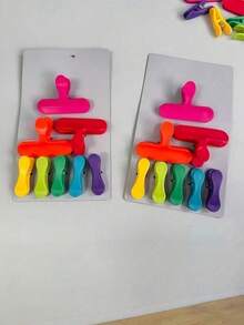 11/8pcs Rainbow Sealing Bag Clips Reusable Moisture Proof Kitchen Storage Organization Keep Fresh Crisp Chip Bag Sealer Home Essentials For Pantry Cabinet Drawer Refrigerator Freezer Camping Travel Picnic Party Gift For Housewarming Holiday - multicolor - View 18
