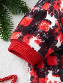 PETSIN 1 Pc Pet Christmas Reindeer Plush Sweatshirt - Multicolor - View 7