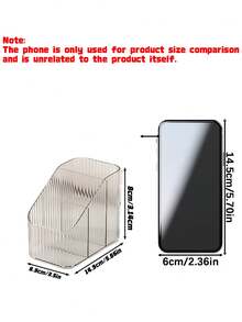1pcMakeup Storage Box, Office Stationery Desktop Organizer Rack With Drawers, Skincare Products Storage Box, Pen Holder, Suitable For Vanity, Office Desk, Student Desk - Clear - View 4