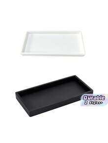 Small Silicone Bathroom Tray, Soap & Sponge Holder, Sink Storage Organizer For Candles, Keys And Small Items - one size fits all - View 1