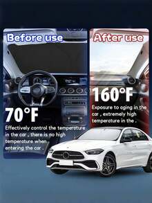 1 Piece Stay Cool And Protected With 1pc Car Sunshade For Summer - Silver 1 - View 8