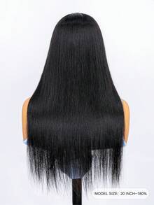 TrueHD 9AM Hair Wear & Go 無膠直髮真人髮假髮 7x5 HD蕾絲封口 漂白髮結 預拔髮際線 自然色 180%密度 8-14吋波波頭與16-30吋長髮 - SNatural - 查看 4