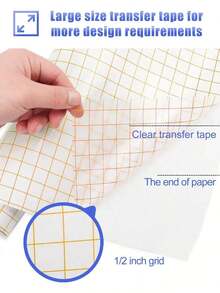 Various Specifications Standard Viscosity Transparent Medium Adhesion Vinyl Transfer Tape, Vinyl Transfer Paper With Alignment Grid, Transparent Transfer Tape, Cup Sticker Making, Window Printing Transfer Film, Pet Self-Adhesive Transparent Transfer - multicolor - View 6