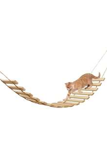 1 Piece Cat Climbing Ladder, Rough Fiber, For Play And Climbing, 50 Cm/100 Cm Length, Natural Pine Wood, Strong And Durable, Maximum Load 12 Kg (26 Lbs) - Apricot - View 3