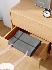 Black Plaid Underbed Storage Bag Dustproof Fabric Large Capacity Foldable Clothes Quilt Blanket Organizer With Clear Window Handles Space Saving Home Essential - Under Haig's bed - View 8
