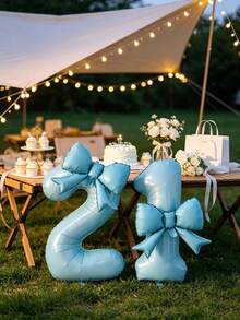 Balon Ins-Style, Sempurna untuk Upacara Kedewasaan, Pesta Ulang Tahun, Perayaan Ulang Tahun, Hari Jadi, Dekorasi Lamaran, dan Banyak Acara Lainnya. - Biru muda - View 2