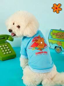 SCOOBY-DOO X PETSIN 1件可愛狗狗印花寵物毛衣，透氣、柔軟、舒適且防掉毛的寵物衣 - 彩色 - 查看 2
