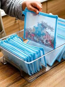 Clear Mesh Zipper Pouch A4 A5 A6 Waterproof File Bag Document Holder Office Supplies Storage Pouch Stationery Organizer Set - Storage bag - View 6