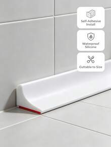 1PC Thick Silicone Waterproof Bathroom Seal Strip Shower Barrier Toilet Sealer Countertop Sink Guard Floor Water Retaining System Easy Install - multicolor - View 7