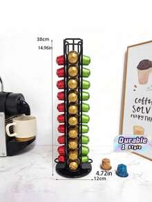 This 1-Piece Coffee Capsule Storage Rack Vertically Holds Various Coffee Capsules To Save Desk Space For Easy Access. Suitable For Home Kitchens, Coffee Corners, Cafes And Office Lounges - Multicolor - View 1