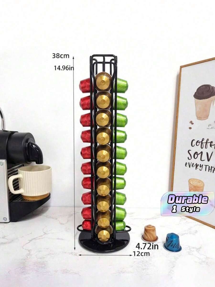 This 1-Piece Coffee Capsule Storage Rack Vertically Holds Various Coffee Capsules To Save Desk Space For Easy Access. Suitable For Home Kitchens, Coffee Corners, Cafes And Office Lounges - Multicolor - View 1