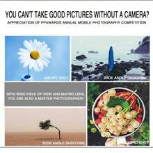 3-In-1 Universal Clip-On Phone Lens Kit - Wide Angle, Macro & Fisheye Lens, Mobile Phone Accessories To Enhance Your Photography Experience - A - View 5