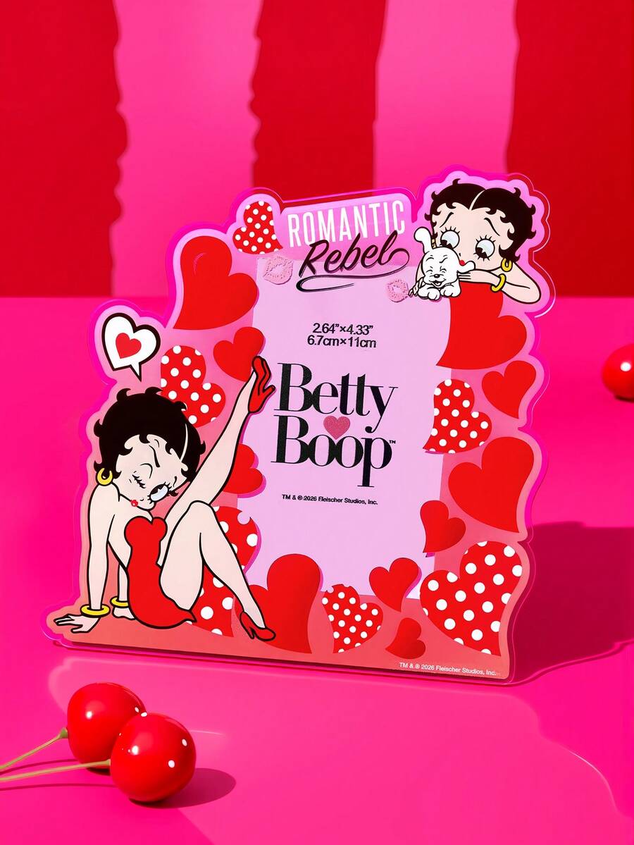 Betty Boop x SHEIN Cartoon Photo Frame Holder, Acrylic Photo Frame, Suitable For Photo Display, Gifts, Gift Ideas - Miss Betty - View 1