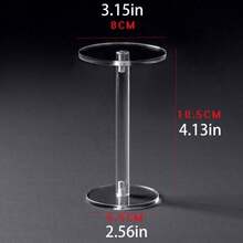 Clear Acrylic Round Display Stand For Collectibles, Cosmetics, Perfume, Jewelry, Watch - Multicolor - View 7