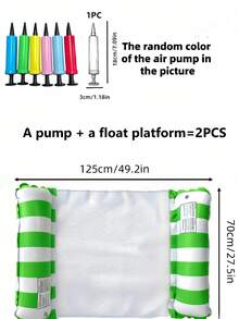 Adult PVC Inflatable Pool Float 1/2PCS, Portable Lightweight Lounge For Beach Lake Summer, No Electricity Needed Quick Inflation, Durable Comfortable Relaxation Float, Easy Carry Travel Water Accessory - A - View 15