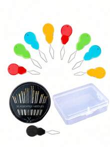 2/5/10 piezas Enhebrador de agujas de plástico, herramienta de enhebrado de agujas a mano para costura, manualidades, tejido, acolchado, arte DIY, color aleatorio - Color al azar - Ver 8