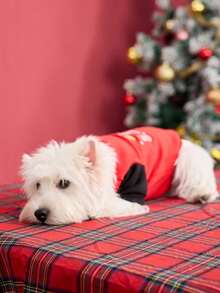 PETSIN 1 Pc Pet Christmas Red & Black Without Cap - Multicolor - View 10