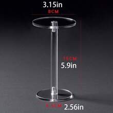 Clear Acrylic Round Display Stand For Collectibles, Cosmetics, Perfume, Jewelry, Watch - Multicolor - View 8
