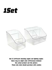 1pcMakeup Storage Box, Office Stationery Desktop Organizer Rack With Drawers, Skincare Products Storage Box, Pen Holder, Suitable For Vanity, Office Desk, Student Desk - Clear - View 11