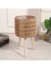 Nordic-Style Creative Flower Pot, Suitable For Home Gardening, Indoor And Outdoor Office Decoration, And Weaving Crafts, Green Willow Woven Flower Pot - A - View 2