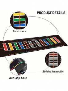 1Pc Golf Putting Practice Mat, Curved Design Putting Trainer With Alignment Track, Foldable Easy‑Storage Indoor & Outdoor Training Aid With Alignment Guide For Home & Office, Improve Accuracy & Consistency For All Skill Levels - color - View 6