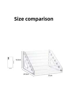 1pc Multi-Layer Transparent Nail Polish Display Rack, Home Daily Use Lipstick Cosmetics Nail Polish Storage Shelf, Plastic Storage Rack/Nail Salon Display Rack/Multi-Layer, Used For Storing Nail Polish. - Clear - View 4
