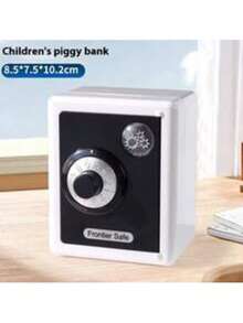 1pc Creative Metal Money Box With Key Lock Durable Secure For Coin Cash Jewelry Small Item Desk Drawer Home Portable Gift - Multicolor - View 4