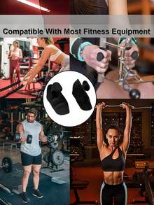 1/2Pairs Dumbbell Barbell Grip Pads, Anti‑Slip Rubber Workout Grips, Ergonomic Palm Protection Design, Great For Weightlifting, Pull‑Ups And Strength Training, Essential Palm Protective Gear For Daily Fitness - Multicolor - View 2