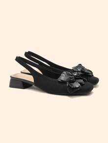 CUCCOO BASICS Fashion Classic Fabric Breathable Comfort Commuter Party Banquet Fall Shoes - Black - View 6