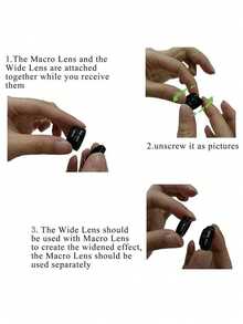 3-In-1 Universal Clip-On Phone Lens Kit - Wide Angle, Macro & Fisheye Lens, Mobile Phone Accessories To Enhance Your Photography Experience - A - View 11