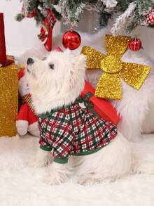 PETSIN 1 Pc Pet Fleece With Cute Christmas Print - Multicolor - View 5