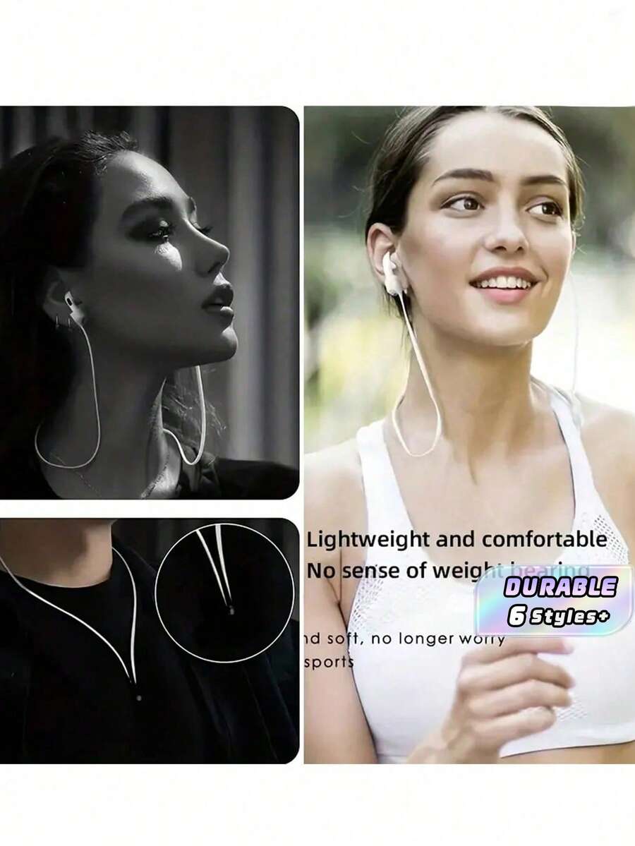 2PCS SOFT SILICONE MAGNETIC ANTI LOSS UNIVERSAL EARPHONE LANYARD NECK STRAP COMPATIBLE WITH AIRPODS PRO 2 3 FOR RUNNING FITNESS DANCING GYM OUTDOOR SPORTS COUPLE MATCHING GIFT - Multicolor - View 1