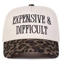 Dealstrict 1pc Women's "Expensive & Difficult" Embroidered Letter Trucker Hat, Casual Baseball Cap, Suitable For Spring, Autumn, Street, Travel, Beach Vacation - Multicolor - View 8