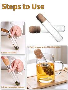 Creative Transparent Tea Strainer Heat-Resistant Glass Teaware Tea Infuser Filter Tea Maker Test Tube New Internet-Hit Tea Filter - Clear - View 6