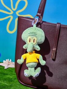 SpongeBob SquarePants | POKOJA LAND 聯名 3D 毛絨吊飾鑰匙圈，可愛立體造型，經典設計，可掛在包包、鑰匙圈、書包等，適合青少年與成人等所有年齡層使用 - 綠色 - 查看 2