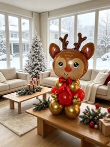 Christmas Balloon Set, Ideal For Christmas‑Themed Parties, Holiday Family Gatherings And Store Window Displays, Delivering Great Photo‑Taking Effects As Christmas Decorations. - Assemble Elk - View 3