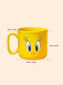 LOONEY TUNES X Joivida 1pc Cute Cartoon Pattern Mug, High Aesthetic Value, Stress Relief - Yellow - View 5