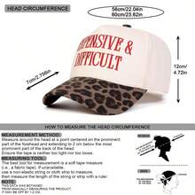 Dealstrict 1pc Women's "Expensive & Difficult" Embroidered Letter Trucker Hat, Casual Baseball Cap, Suitable For Spring, Autumn, Street, Travel, Beach Vacation - Multicolor - View 2