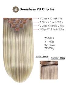 Balayage TP18/613# Color Clip In 100% Remy Human Hair Extension Cuticle Aligned Double Drown Clip Ins For Thin Hair Woman Natural Look Top Quality Halloween Costumes - S18/613 - View 4