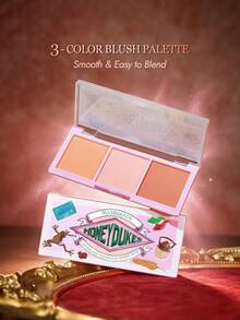 HARRY POTTER X SHEIN 1pc-Autumn 3-Color Blush, High Pigment, 3-In-1, Natural Blush, Long-Lasting - Multicolor pink - View 2