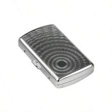 Vintage Metal Cigarette Case - Portable Men's Cigarette Case, Holds 16 100mm Cigarettes, Credit Card Holder, Neutral Safety Wallet (Silver) - Multicolor - View 4