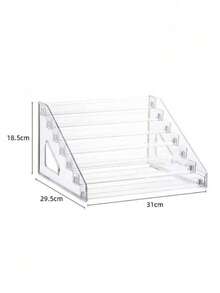 1pc Multi-Layer Transparent Nail Polish Display Rack, Home Daily Use Lipstick Cosmetics Nail Polish Storage Shelf, Plastic Storage Rack/Nail Salon Display Rack/Multi-Layer, Used For Storing Nail Polish. - Clear - View 13