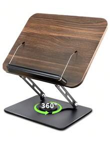 1PC Adjustable Book Stand With 360° Rotating Base, Foldable Portable Lightweight Reading Holder For Office, Kitchen, School, Recipes, Magazines, Kindle, Tablets, Ergonomic Desk Organizer" - Multicolor - View 6
