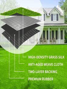 Artificial Grass Mat 19.69x78.74 Inch, Luxury Thick Synthetic Turf For Garden Playground Decor, Pet Training Potty Pad, Party Outdoor Dining Table Runner, Backyard Landscape Rug, Realistic Faux Lawn Carpet - Multicolor - View 6
