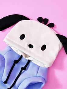HELLO KITTY AND FRIENDS | PETSIN 1件 3D下垂耳狗狗連帽寵物衛衣，卡通狗狗造型變身裝，貓狗通用服飾，小動物春秋療癒風拍照裝，可愛百搭居家散步穿搭 - 藍色 - 查看 5