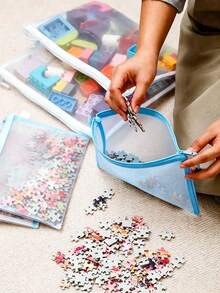 Clear Mesh Zipper Pouch A4 A5 A6 Waterproof File Bag Document Holder Office Supplies Storage Pouch Stationery Organizer Set - Storage bag - View 4