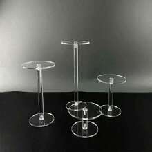 Clear Acrylic Round Display Stand For Collectibles, Cosmetics, Perfume, Jewelry, Watch - Multicolor - View 2